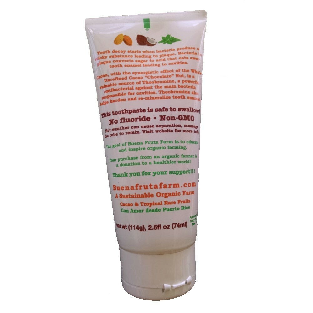 Cacao Toothpaste, Organic, No Fluoride, Whitens Teeth, Vegan