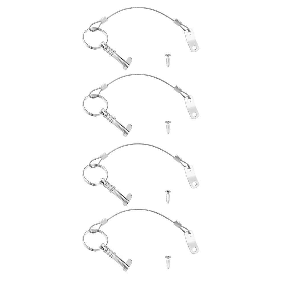 Spring Loaded Quick Release Pin Set 4PCS for Marine Deck Hinge Support Poles