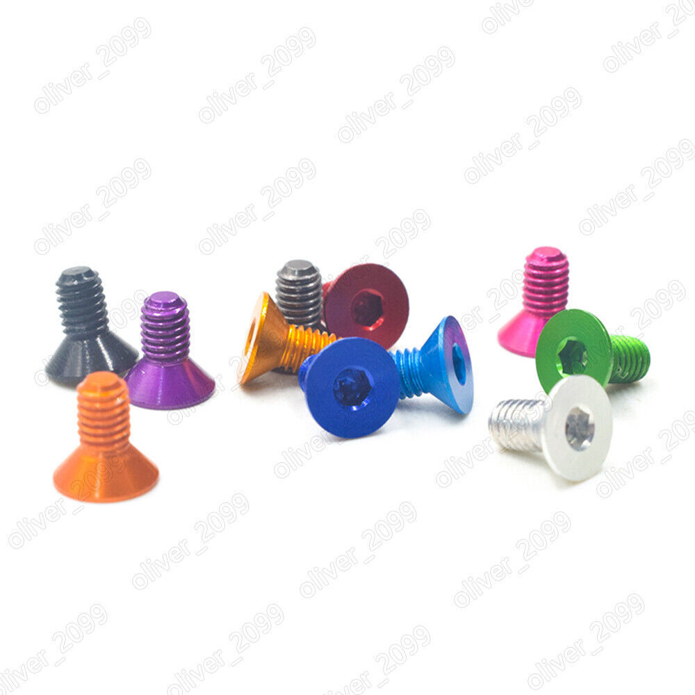 Colorful Aluminum 7075 Hex Socket Countersunk Flat Head Screws M3 M4