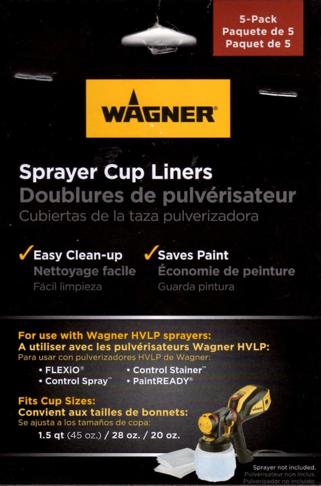 Wagner Sprayer Cup Liners: - 5-Pack - Free Shipping