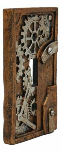 Ebros Novelty Steampunk Clockwork Gearwork Design Wall Light Switch Plate 4.25"H