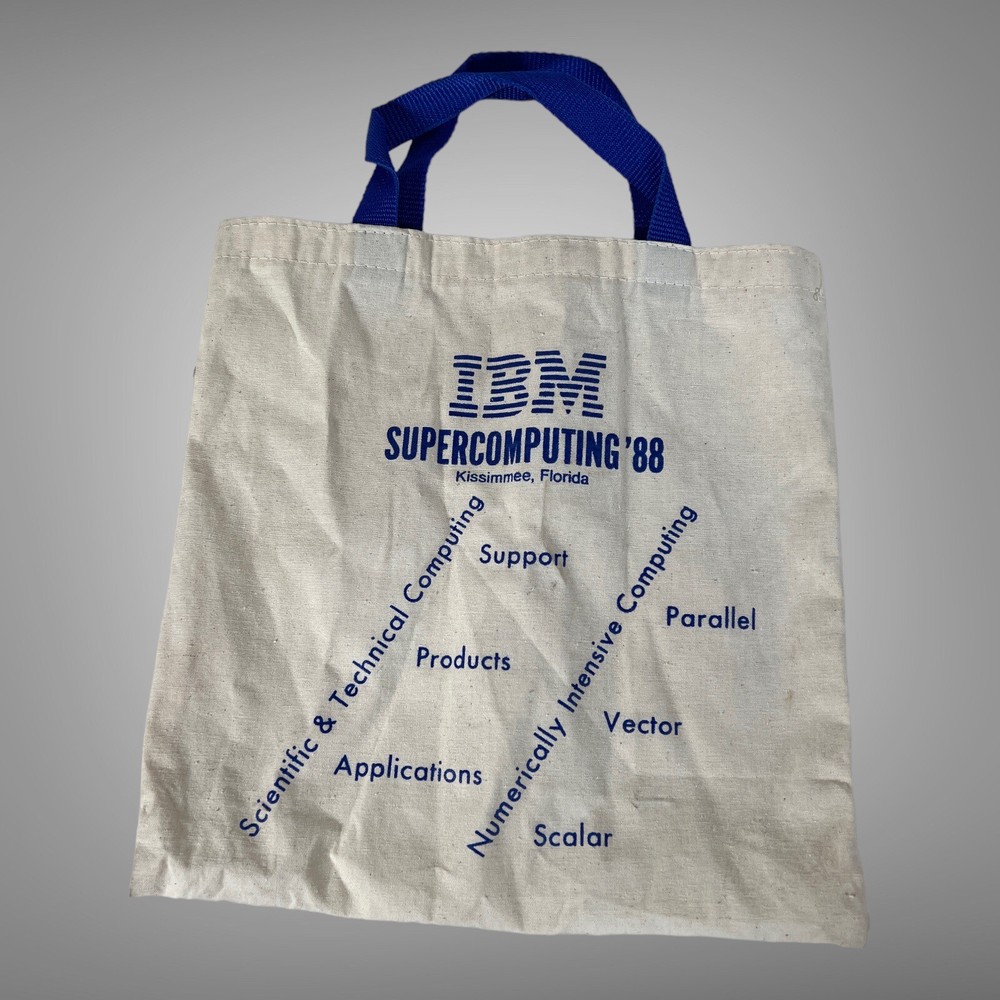 Rare IBM SUPERCOMPUTING 1988 FL Convention Tote Bag Computer Pc