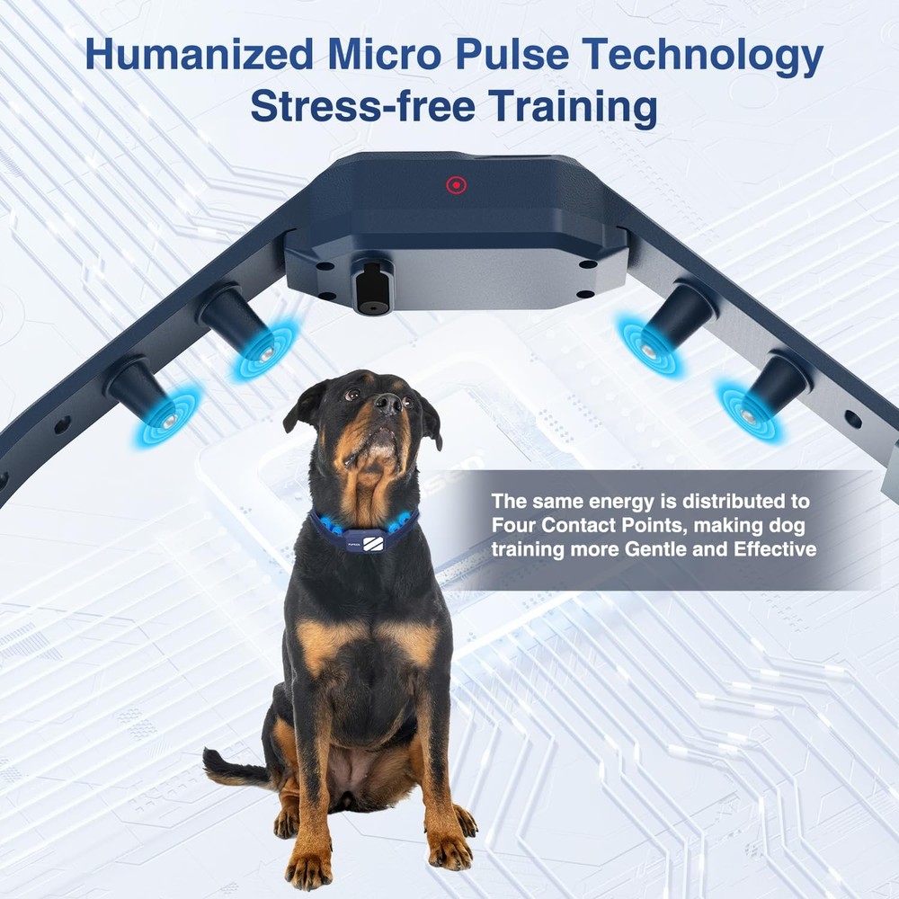 Dog Shock Collar - 4200FT Training with Remote for 1 Collar, Blue