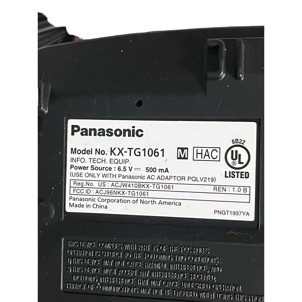 Panasonic KX-TG1061 Phone System with Answering Machine
