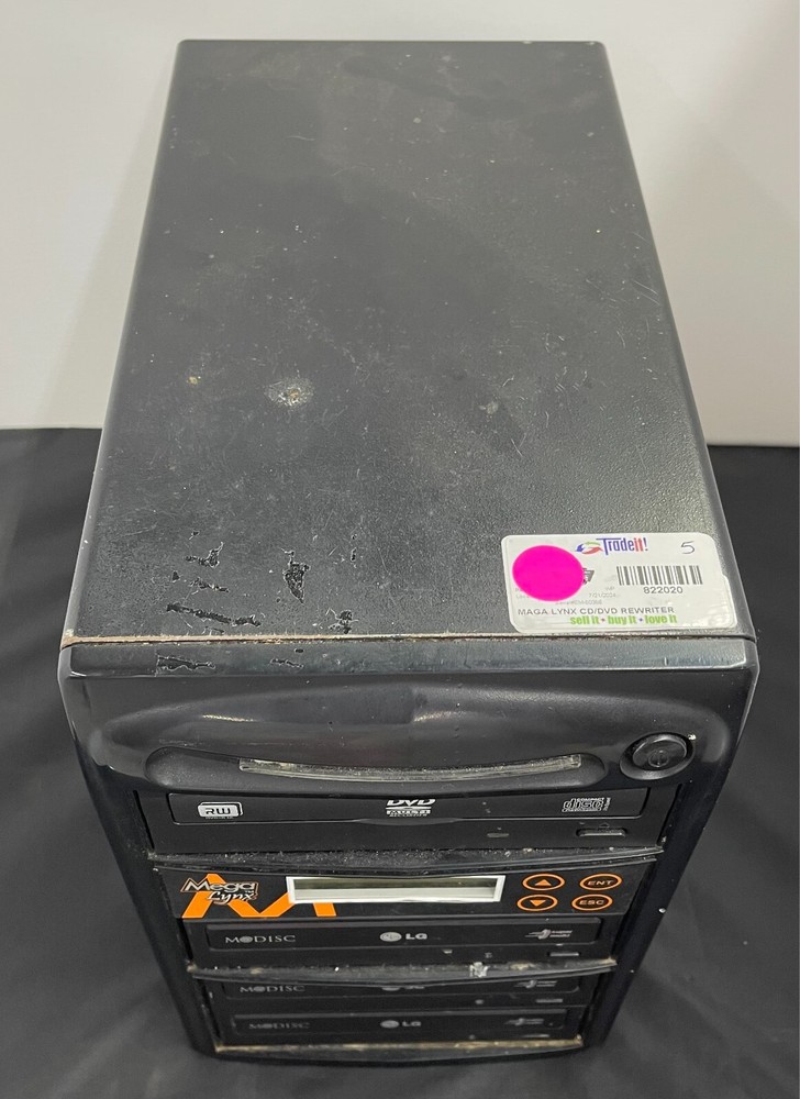 Mega Lynx 1 to 3 Disc Burner CD/DVD Duplicator Duplication Tower