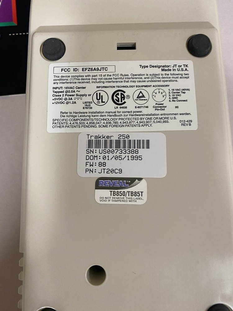 Colorado Trakker 250MB External Tape Backup System With BOX & Inserts