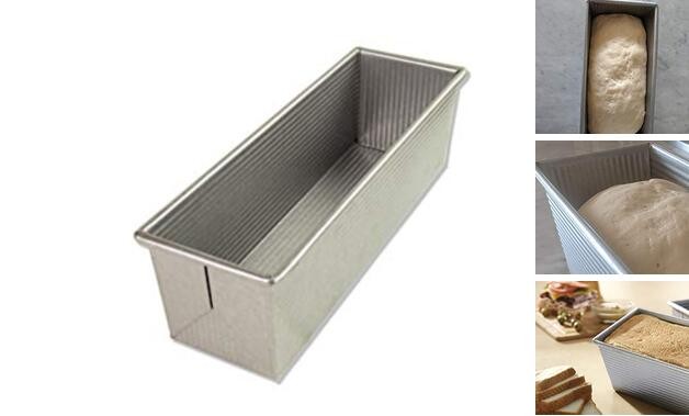 Bakeware Pullman Loaf Pan, Large, Silver 13 x 4 No Lid
