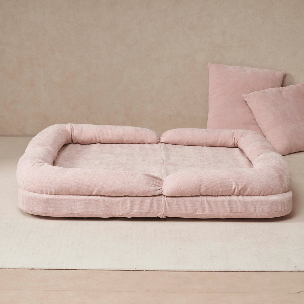 Convertible Fold-Out Double Sofa Bed,Pink
