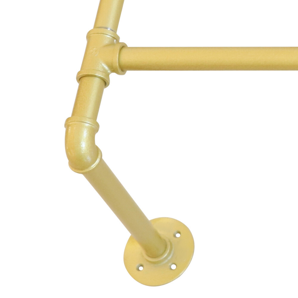 Wall Mounted Clothes Rack Detachable Wall Hanging Bar Garment Rack Space-saver