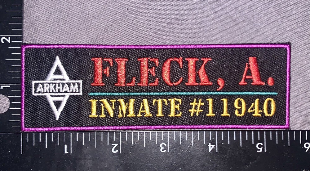 JOKER Arkham Asylum Inmate Number Embroidered Patch ARTHUR FLECK Batman DC NICE!