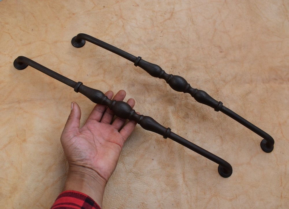 19' Cast iron door gate Extra large handle vintage pull handle Home Decor 2 pcs