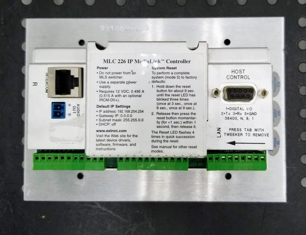 Extron MLC 226 IP MediaLink Controller Enhanced Control Panel (White)