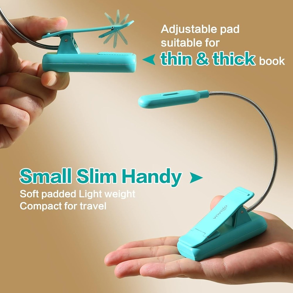 Versatile Clip-On Reading Light with Adjustable Brightness for Every Need