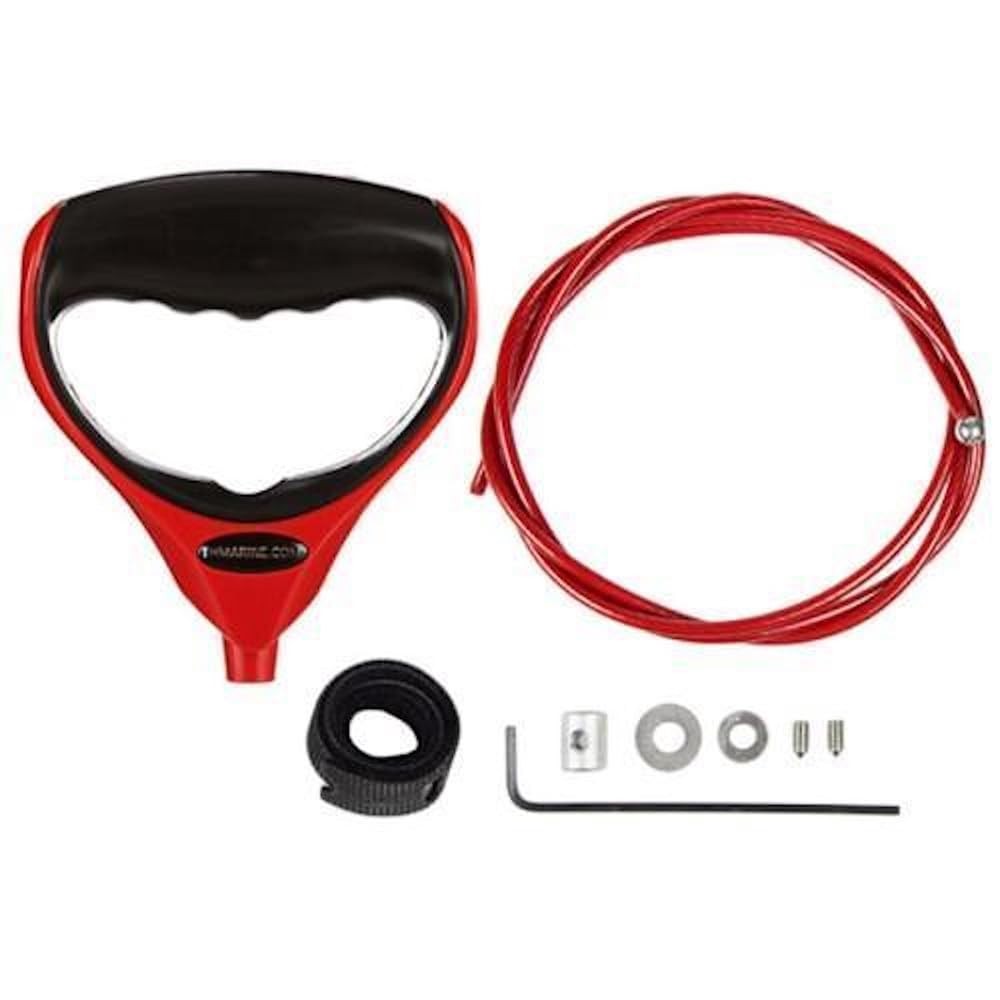 Trolling Motor Replacement Handle, Nylon Jacketed Stainless Steel Cable, Red