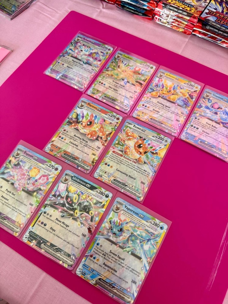 Prismatic Evolutions EX Complete 9 Card Eeveelutions Set