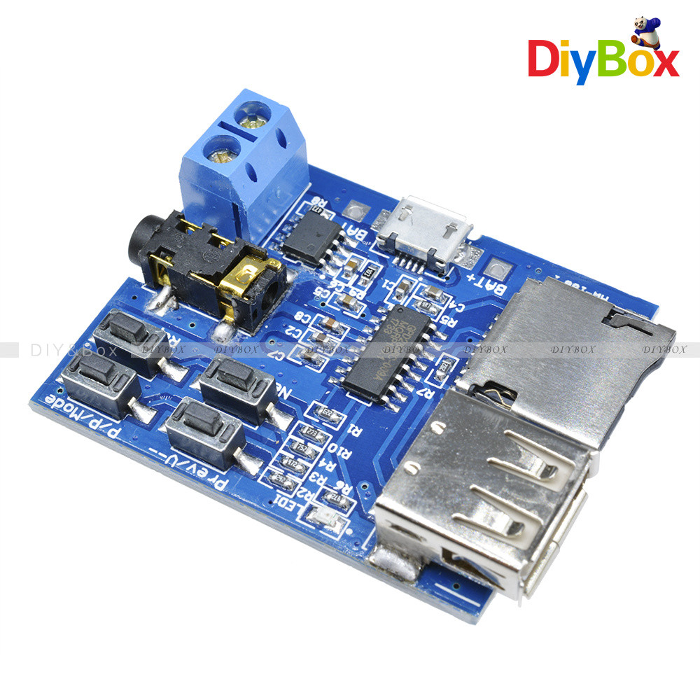 TF card U disk MP3 Format decoder board amplifier decoding audio Player module D
