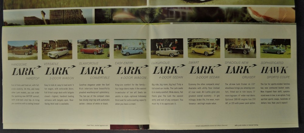 1961 Studebaker Brochure Folder Hawk Lark Deluxe Regal Excellent Original 61