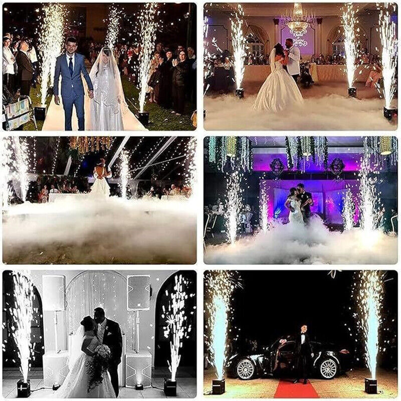 2PCS 750W Cold Spark Machine Stage Effect DMX Firework Machine DJ Party Wedding