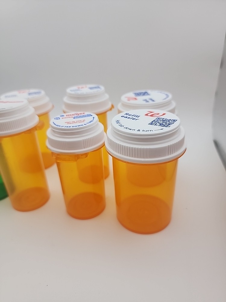 7 Empty Prescription Bottles