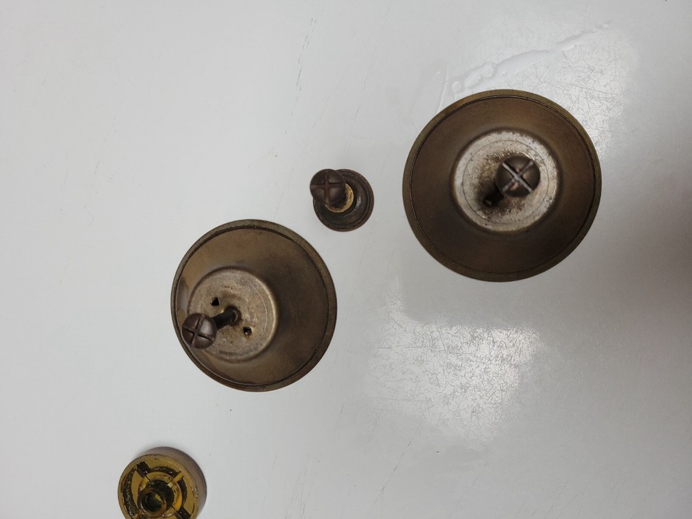 Firestone Radio Cabinet Tuning Knobs Door Pulls Vintage Metal Plastic