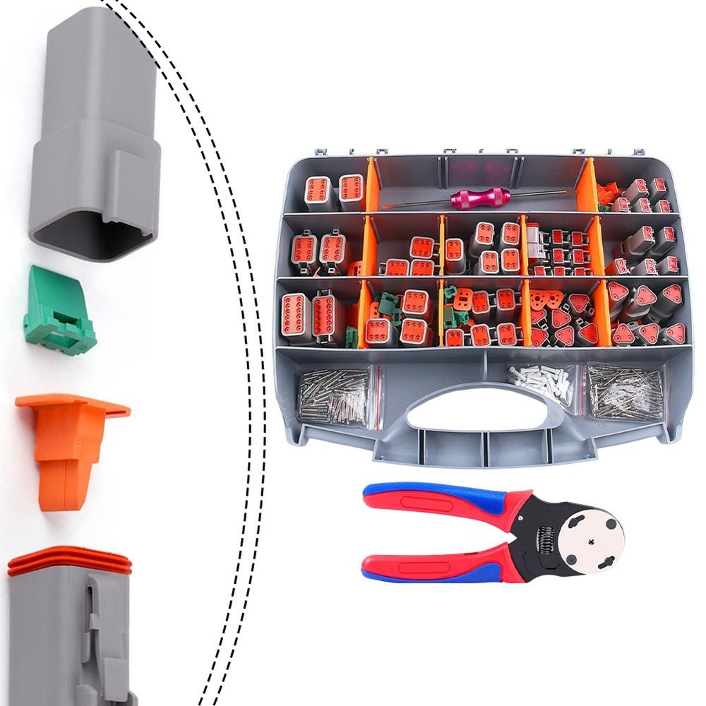 338PC DT Electrical Connectors with Professional Crimping Tool for Quick Setup