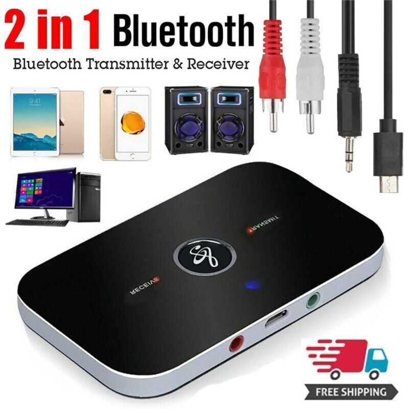 Two-in-one Bluetooth 5.0 transmitter & receiver for home TV and computer systems
