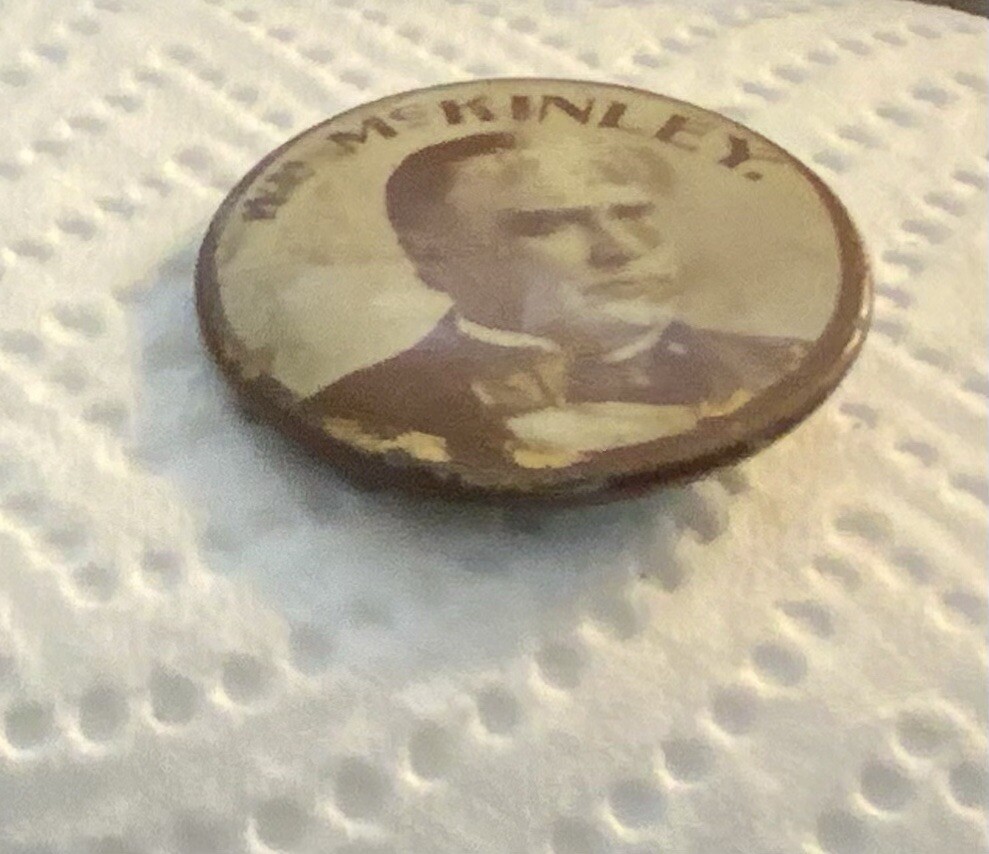 Pin Back-Political-Wm (William) McKinnley - Button Co.