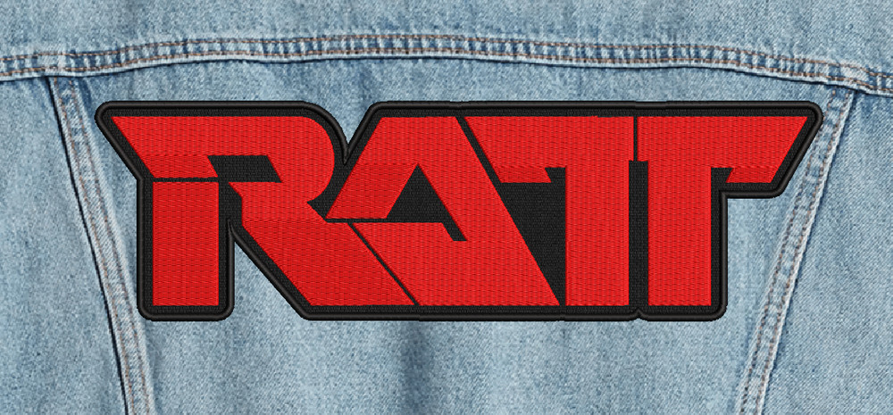 RATT BACK Patch Embroidered High-Quality Ratt Band Logo Patch Red