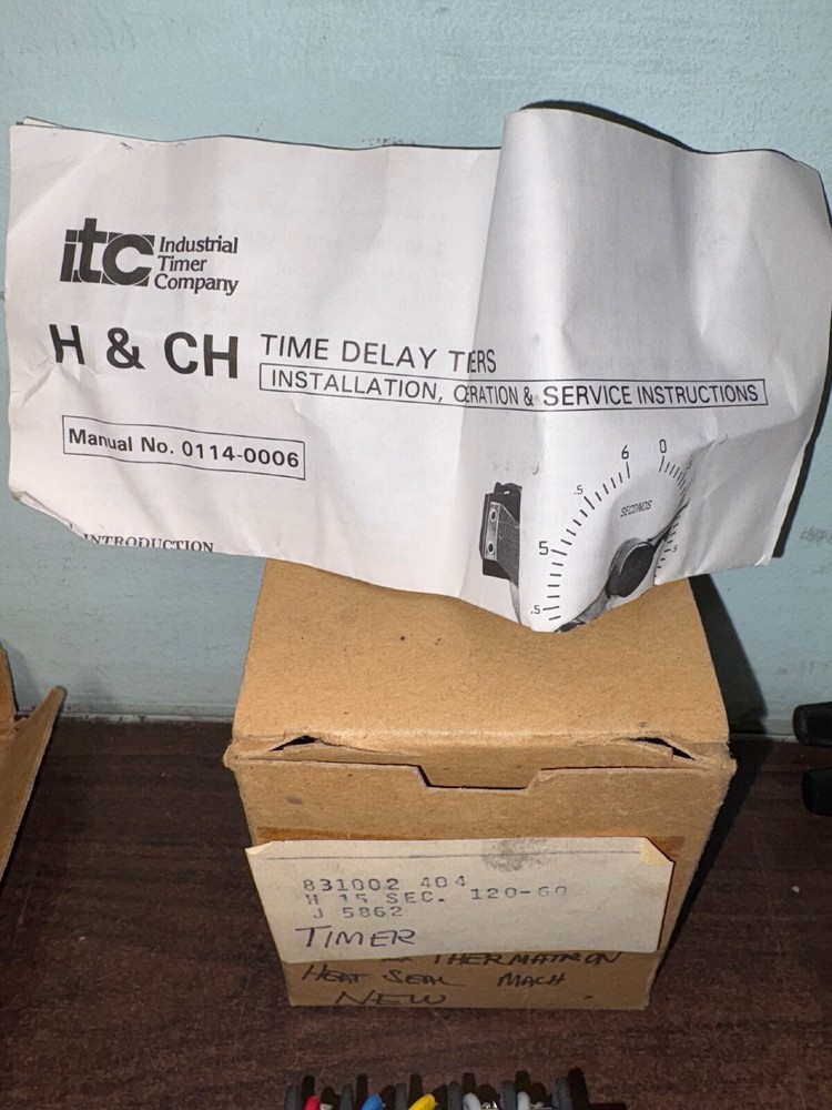 NOS INDUSTRIAL TIMER COMPANY H15 SECOND TIMER THERMATRON TIME DELAY TIMER. B439