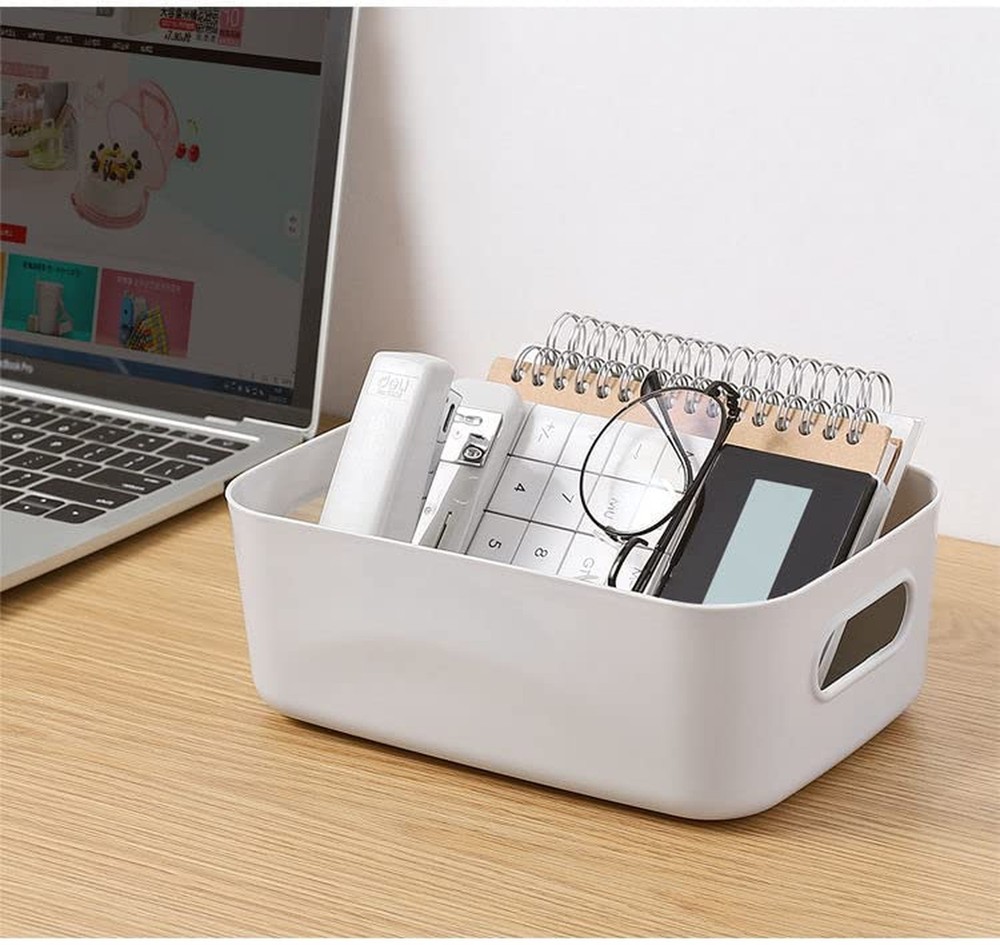 Small Plastic Baskets, Multiple Colour Pantry Organizer Bins Cupboard box wit...
