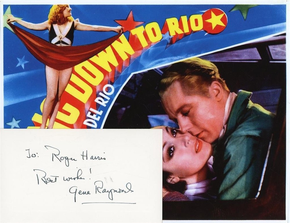 Gene Raymond- Signed Card