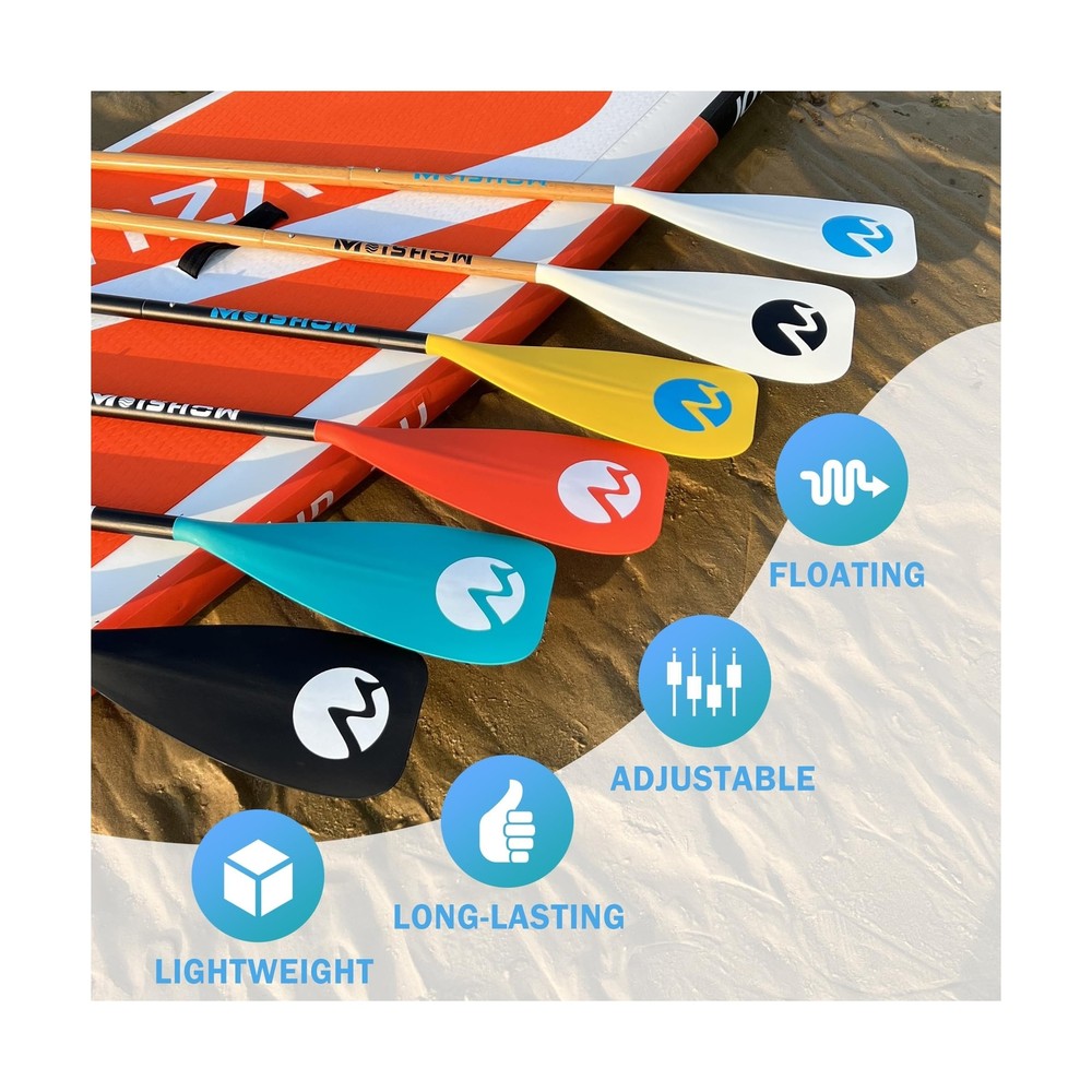 SUP Paddle Board Paddle - Adjustable Paddleboard Paddle Oar 4-Piece Floating ...