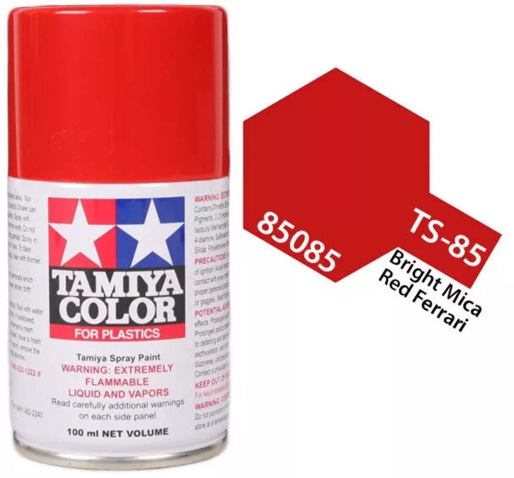 TS-85 Bright Mica Red Lacquer Spray Paint, 100ml