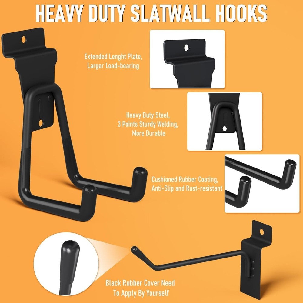 Multi-Piece Slatwall Accessories for Home Organization with Easy Installation