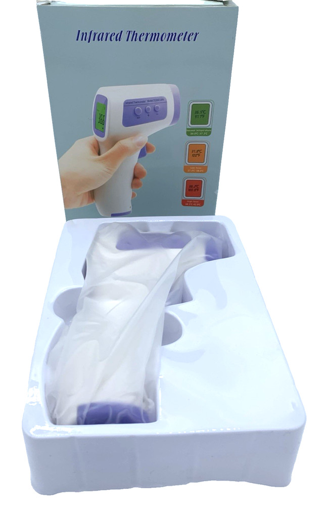 Non-Contact Infrared Digital Thermometer LCD Display Memory Function New In Box