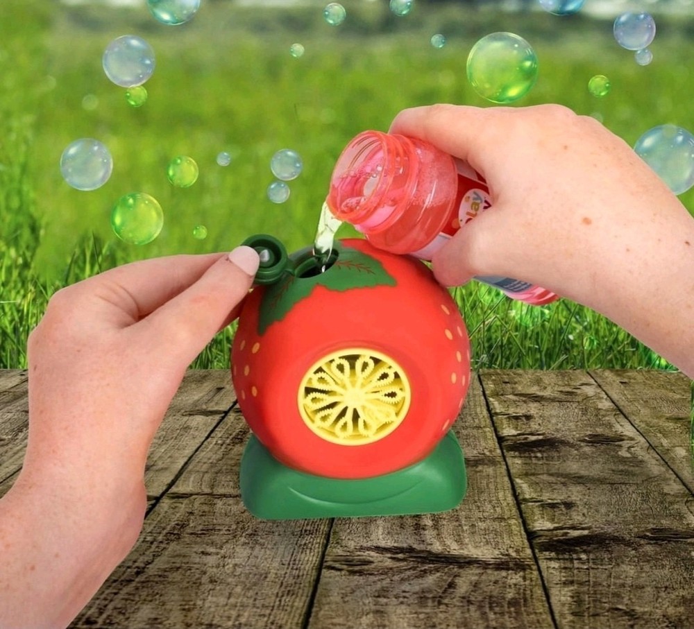Strawberry Bubble Blower Includes Strawberry Scented Bubble Solution (PT3)