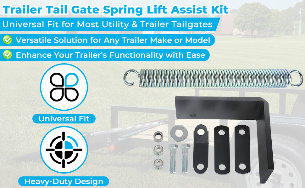 Right Trailer Tail For most utility & trailer tailgates Gate Spring Lift Assist