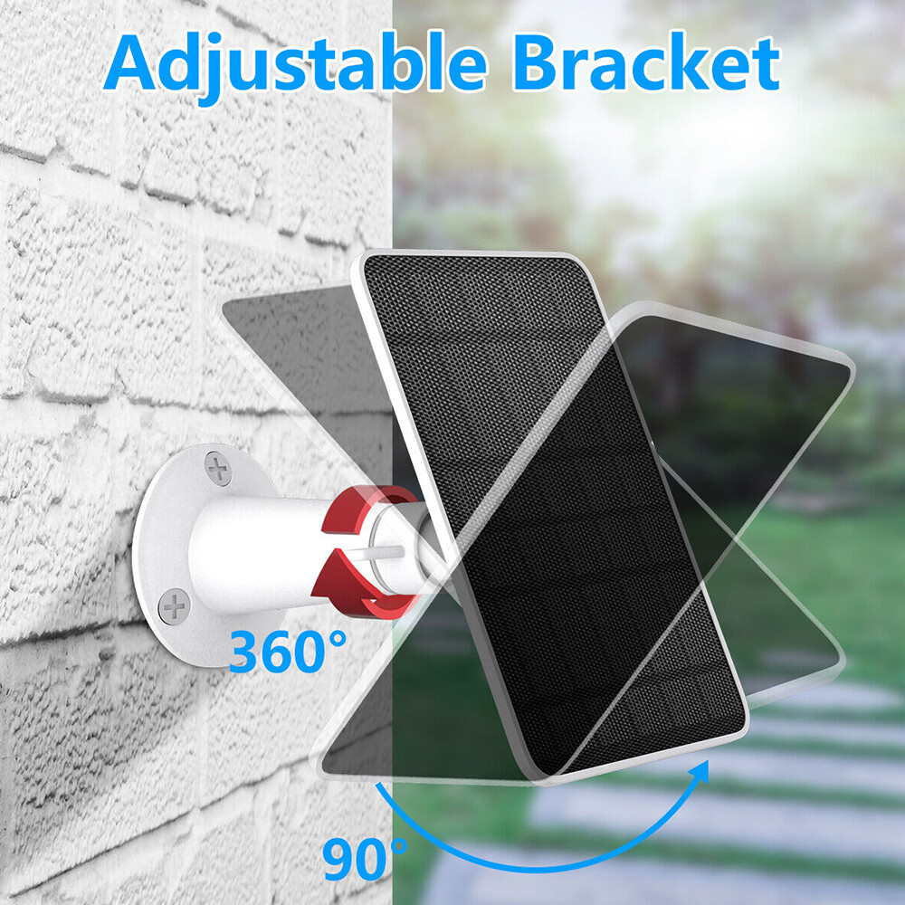 4W Solar Panel Charger For eufy eufyCam Cam 2/2 Pro/2C/2C Pro/E Security Camera