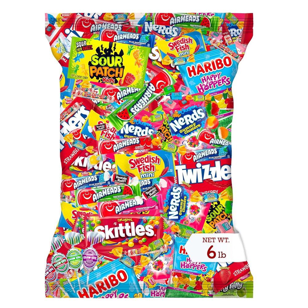 Bulk Candy Variety Pack - 6 Lb Candy - Candy Bulk Individually Wrapped Candy- Ea