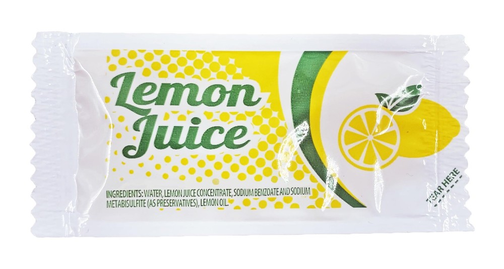 Lemon Juice Portion Control Packets | 200 Count | 4g Packets for Freshness