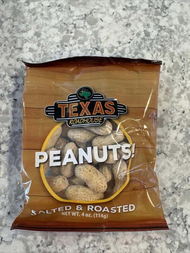TEXAS ROADHOUSE Salted & Roasted Peanuts (4 oz) Unopened