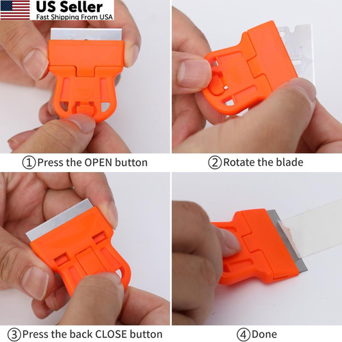 2 Pack Razor Blade Scraper Plastic Tool 2