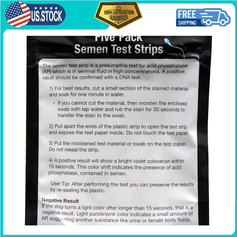 Semen Detection Test Strips, Infidelity Test Kit (5 Pack)