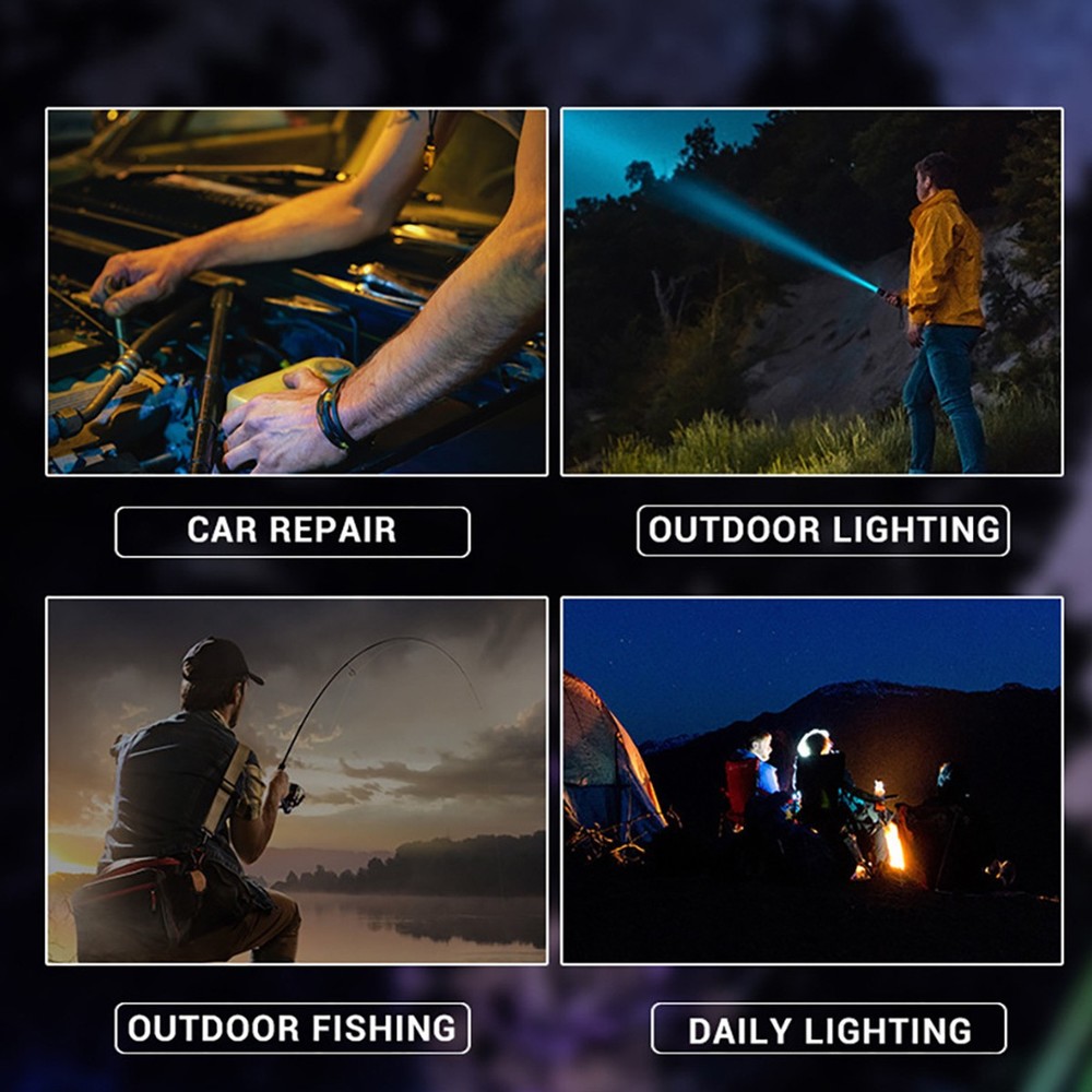 Super Bright Powerful Flashlight Rechargeable Zoom Torch .