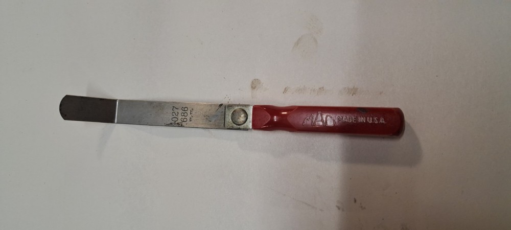 mac tools feeler guage red handle 027, .686mm