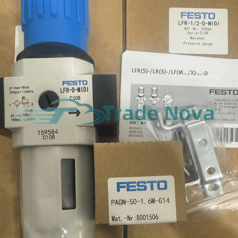 1PC Original FESTO LFR-1/2-D-5M-MIDI-A 162730 Pressure reducing valve