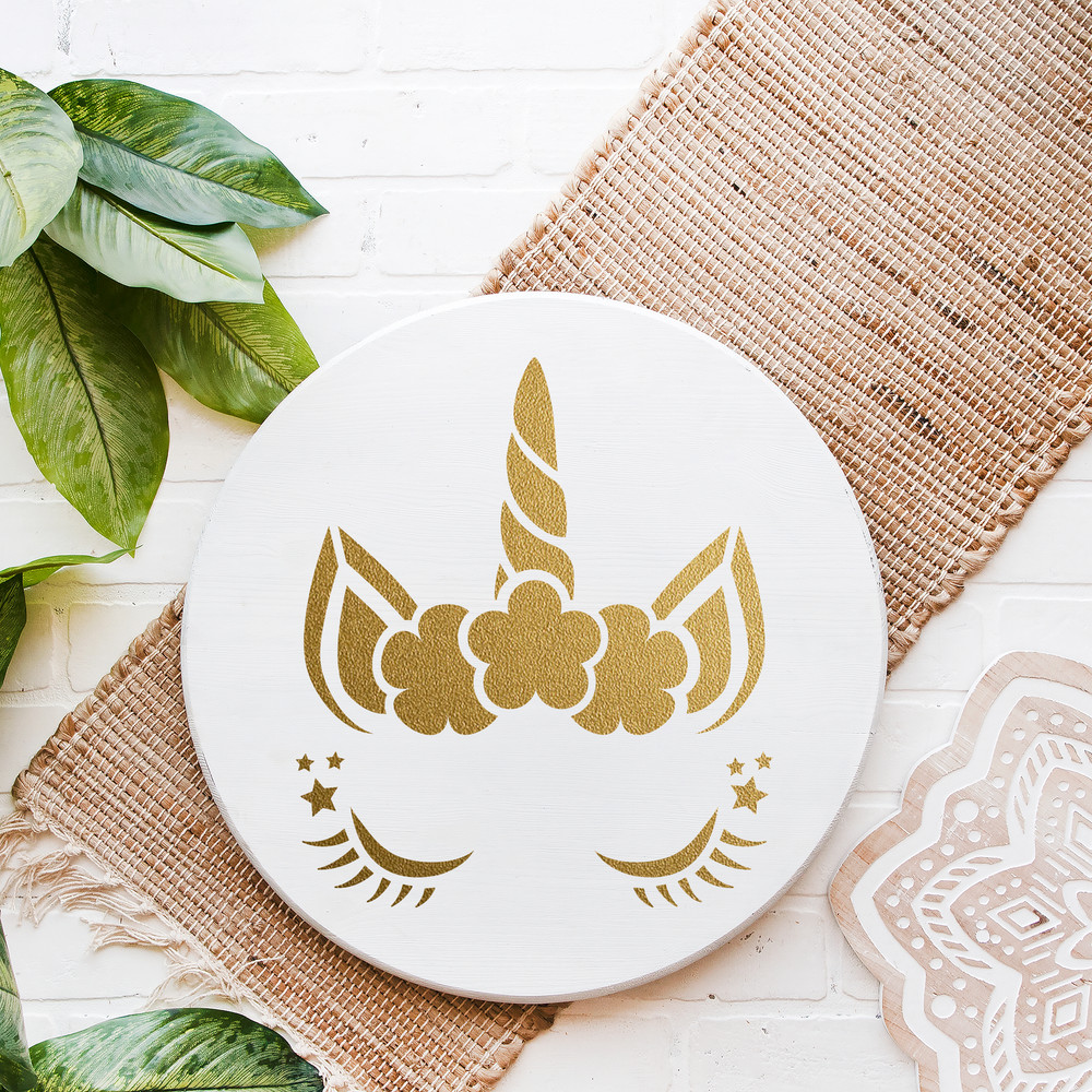 Unicorn Head Stencil - Durable & Reusable Mylar Stencils