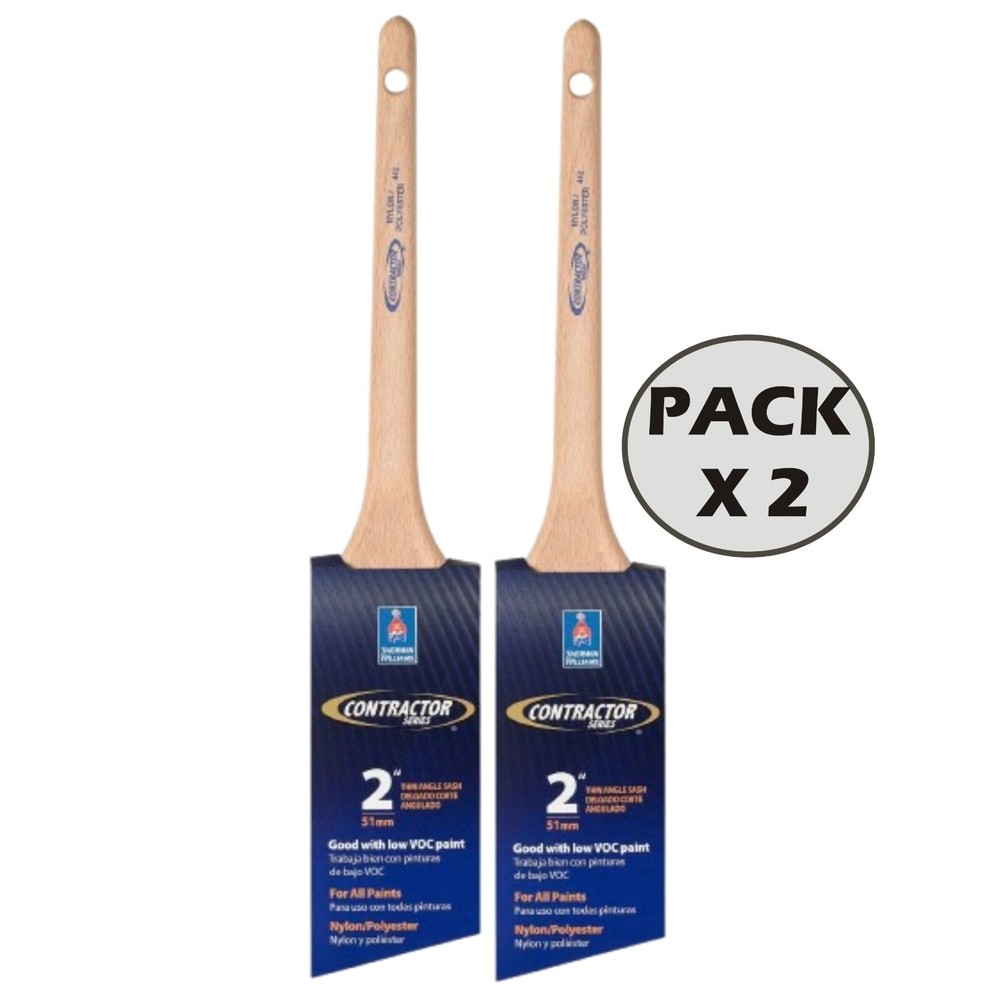 Sherwin-Williams Contractor Nylon/Polyester Angle Paint Brush 2" **(PACK x 2)**