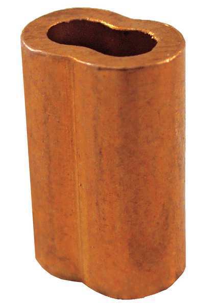 5/32 Inch Copper Oval Sleeves (100 Pack)