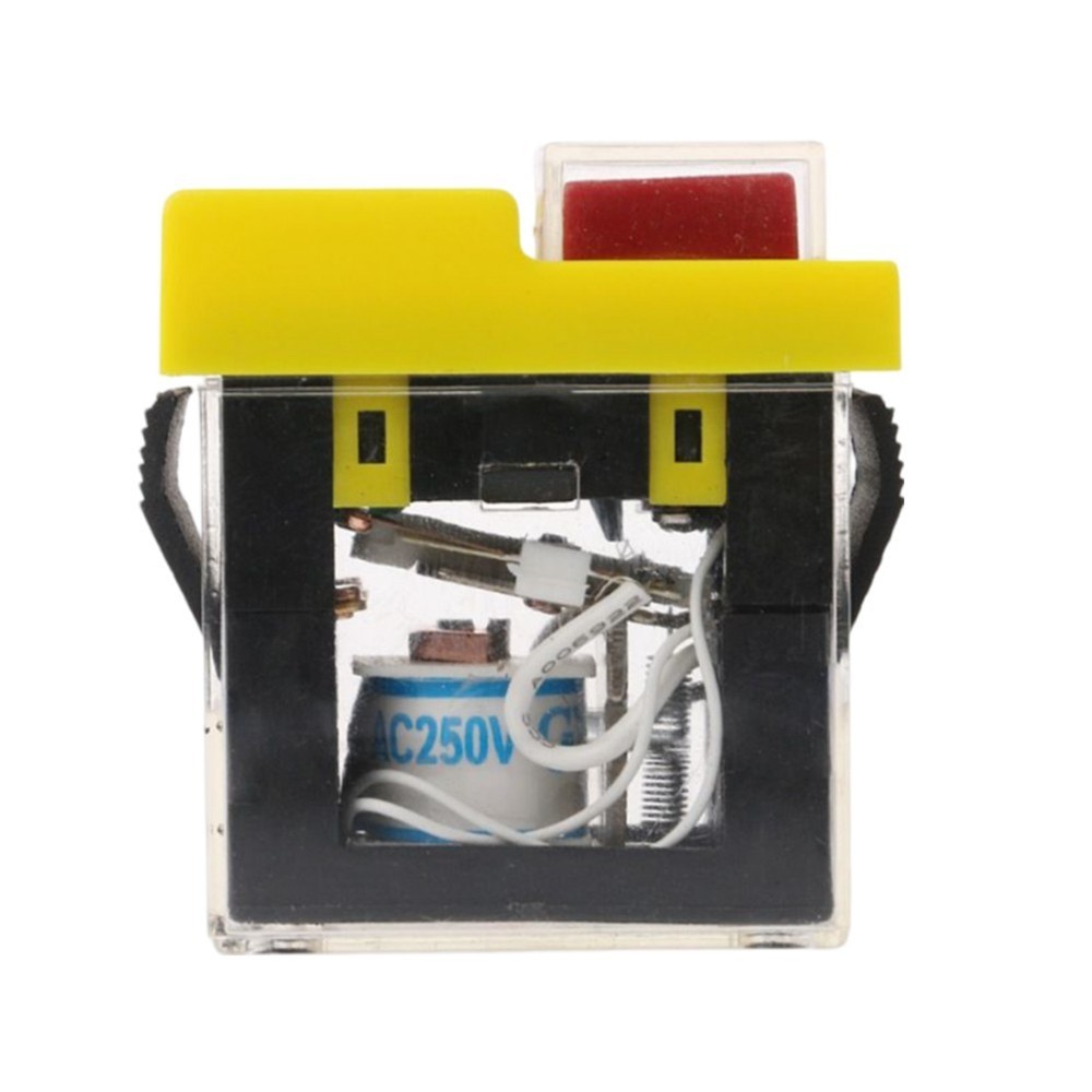 User friendly start button switch with power off and undervoltage protection